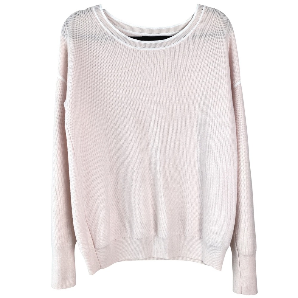 Banana Republic Filpucci Womens Cashmere Wool Sweater L Pink Preppy Quiet Luxury